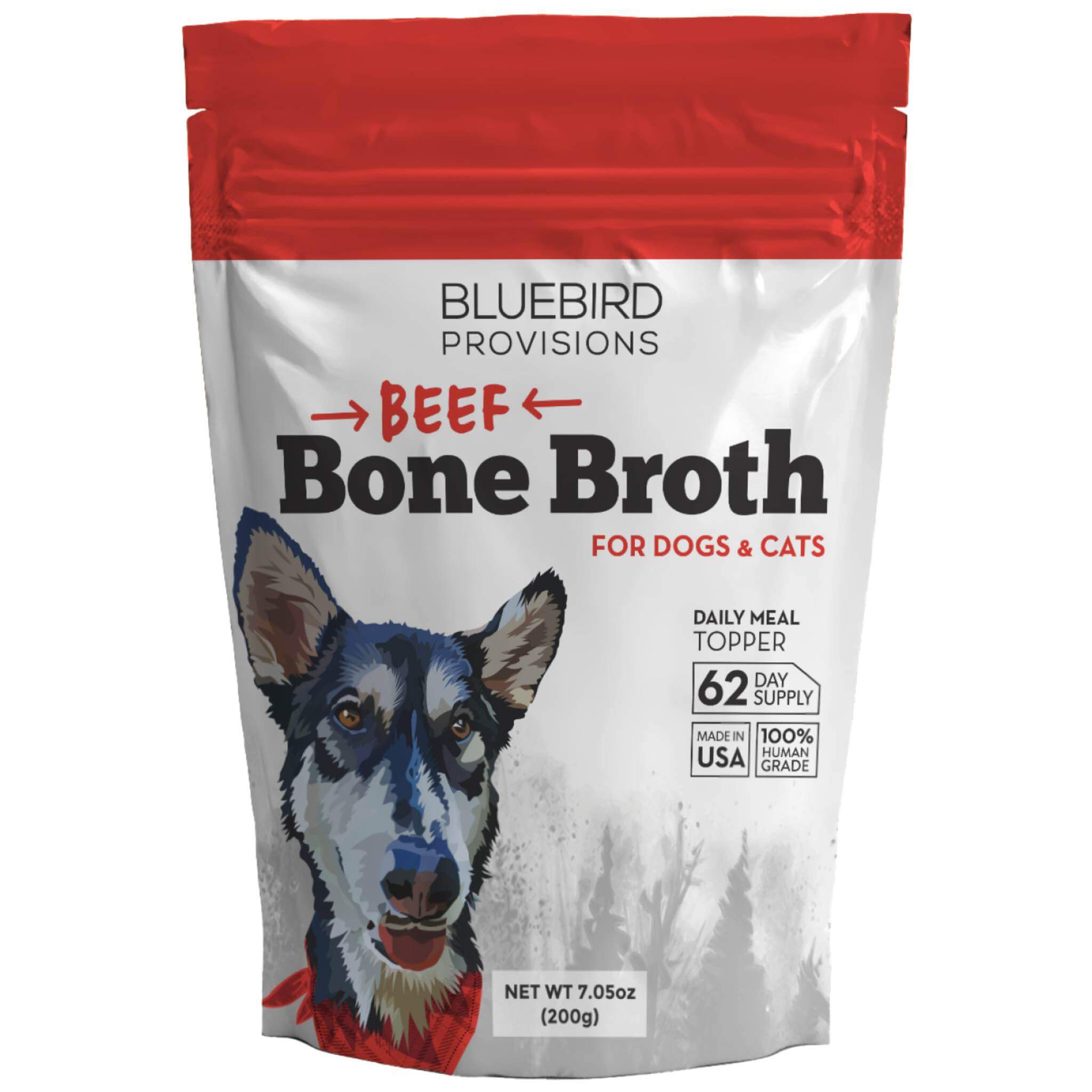 Bluebird beef bone broth for dogs