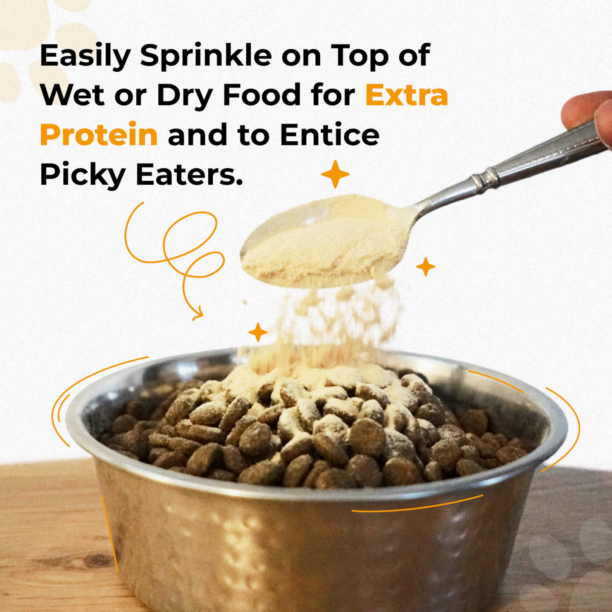 sprinkle bone broth powder ontop of dog kibble