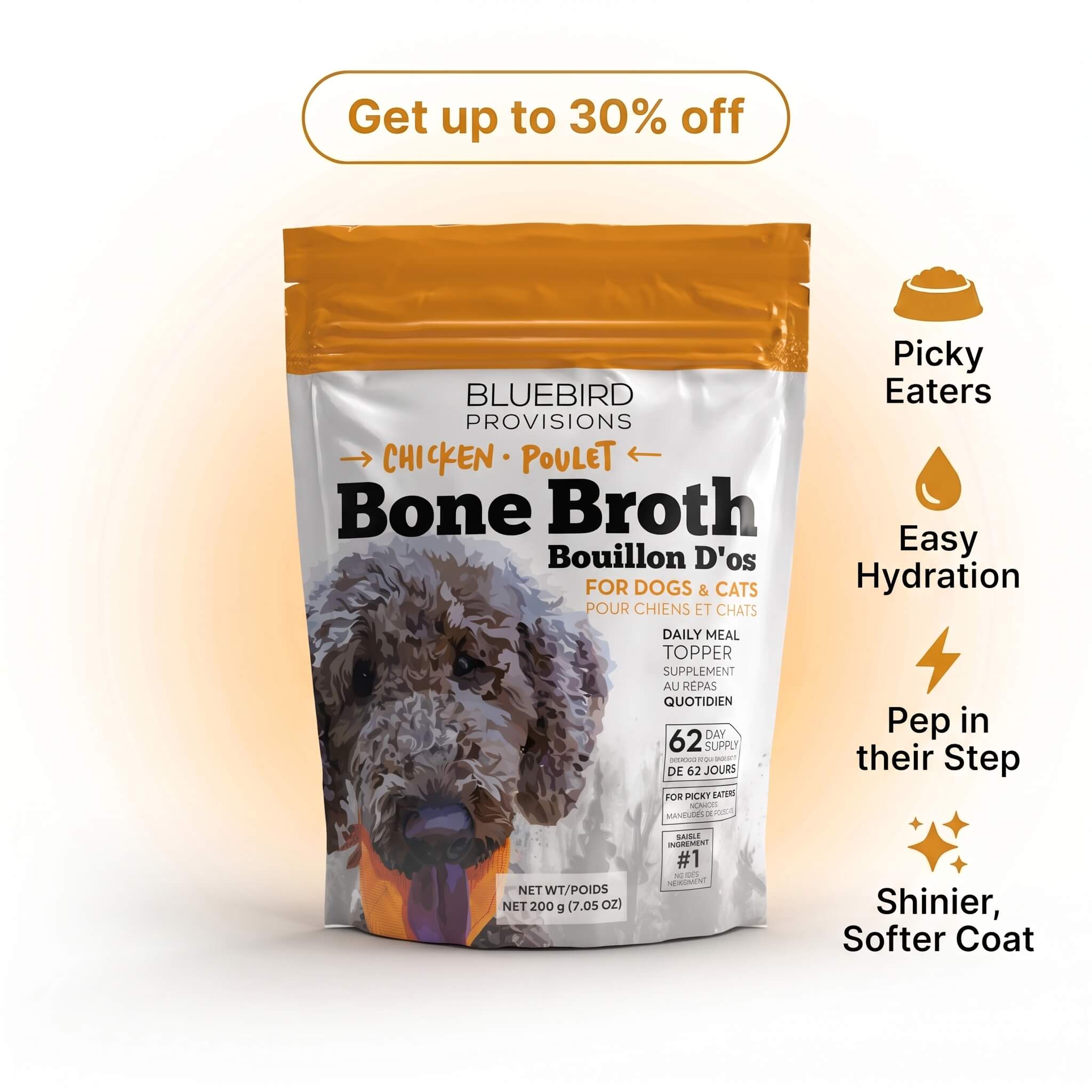Chicken Bone Broth Powder for Dogs & Cats
