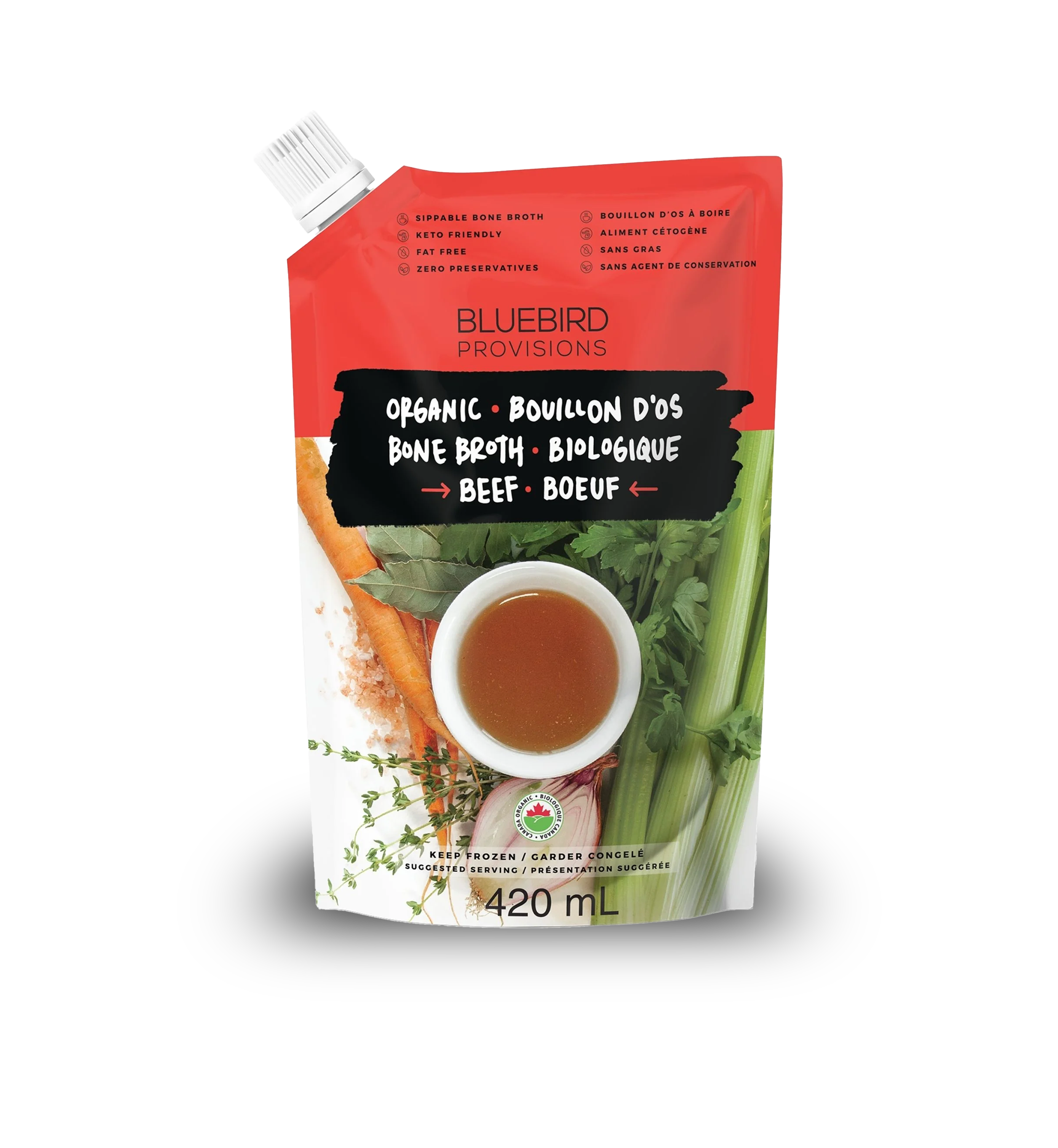 Organic Beef Bone Broth, 420ml, Frozen